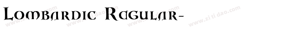 Lombardic Regular字体转换